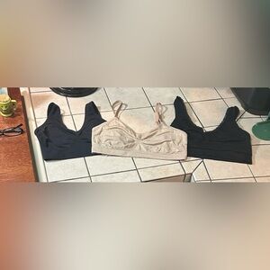 Women's Intimates Set Of 3 - Black and Tan